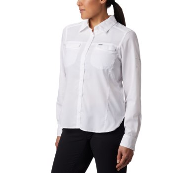 Columbia Silver Ridge Lite Long Sleeve, Camisa Blancos Para Mujer | 259304-ZCI